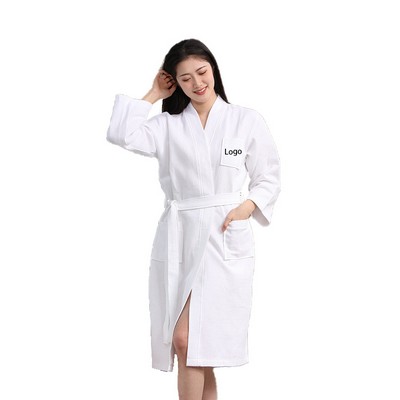 Waffle Knit Cotton Robe